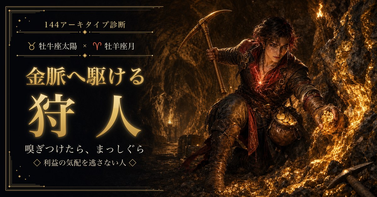 牡牛座 × 牡羊座 — 金脈へ駆ける狩人