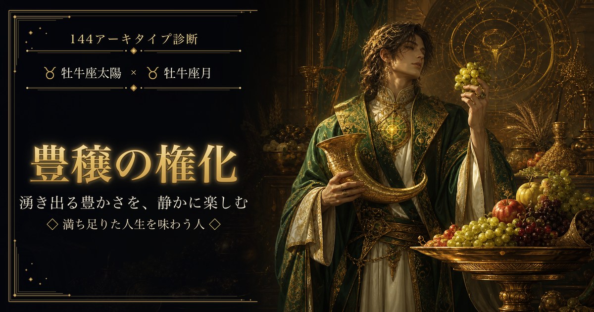 牡牛座 × 牡牛座 — 豊穣の権化