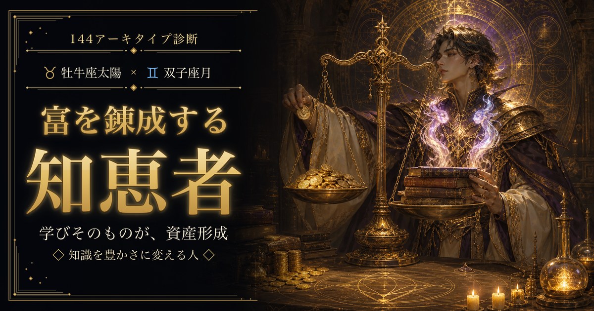 牡牛座 × 双子座 — 富を錬成する知恵者