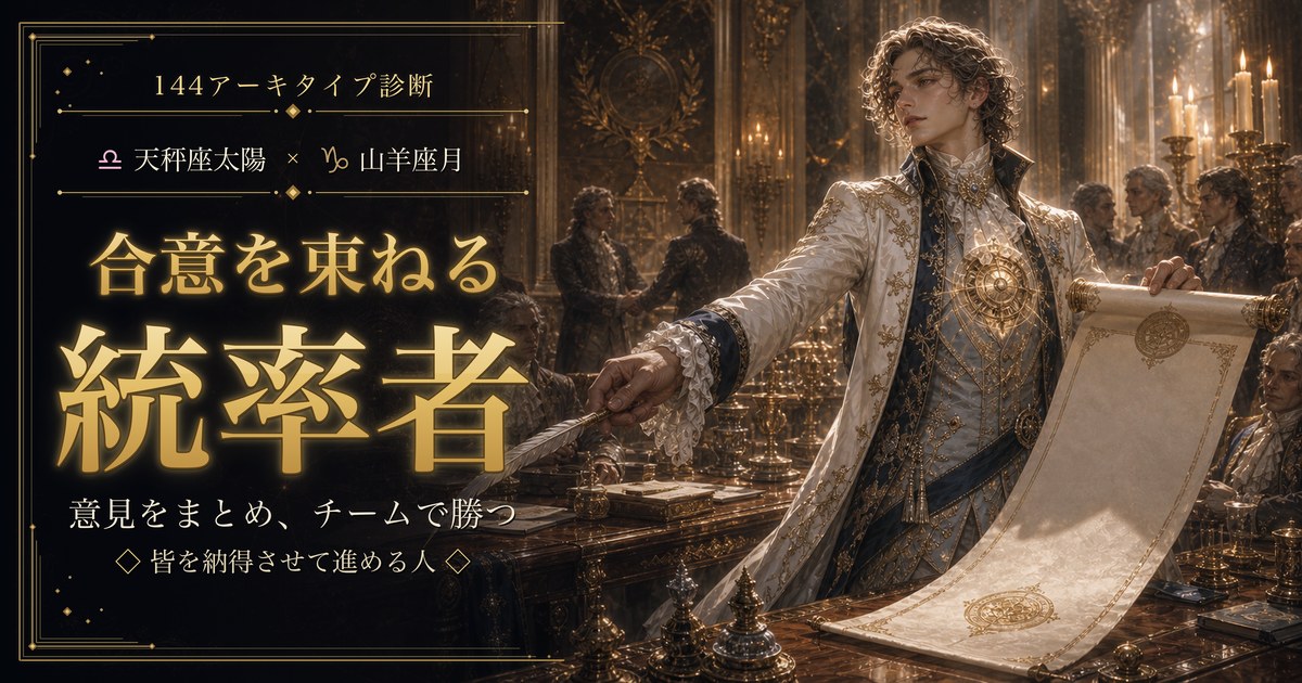天秤座 × 山羊座 — 合意を束ねる統率者