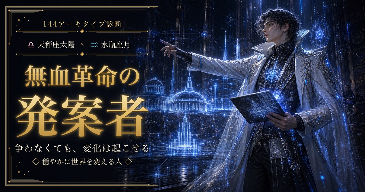 天秤座 × 水瓶座 — 無血革命の発案者