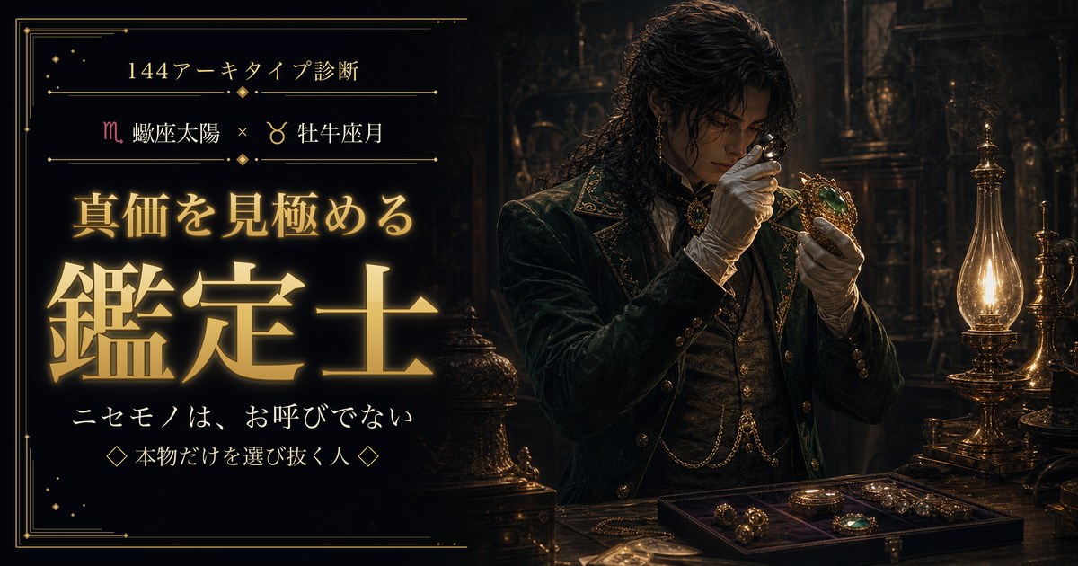 蠍座 × 牡牛座 — 真価を見極める鑑定士