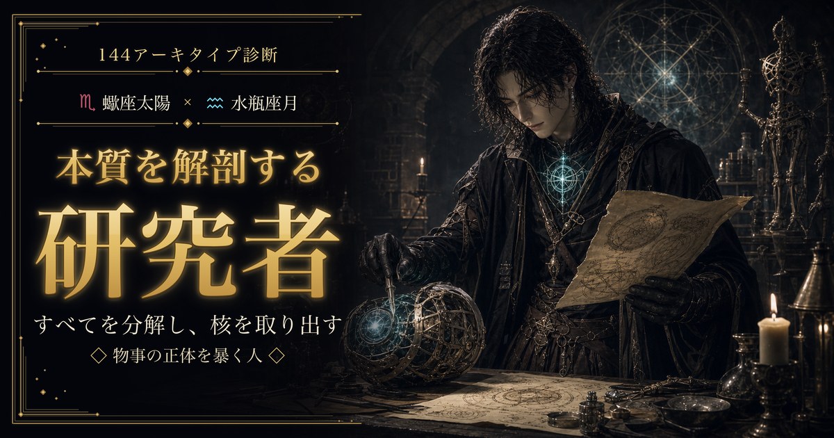 蠍座 × 水瓶座 — 本質を解剖する研究者