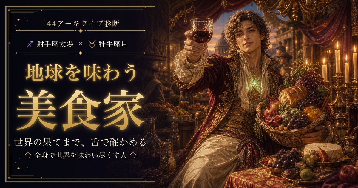 射手座 × 牡牛座 — 地球を味わう美食家