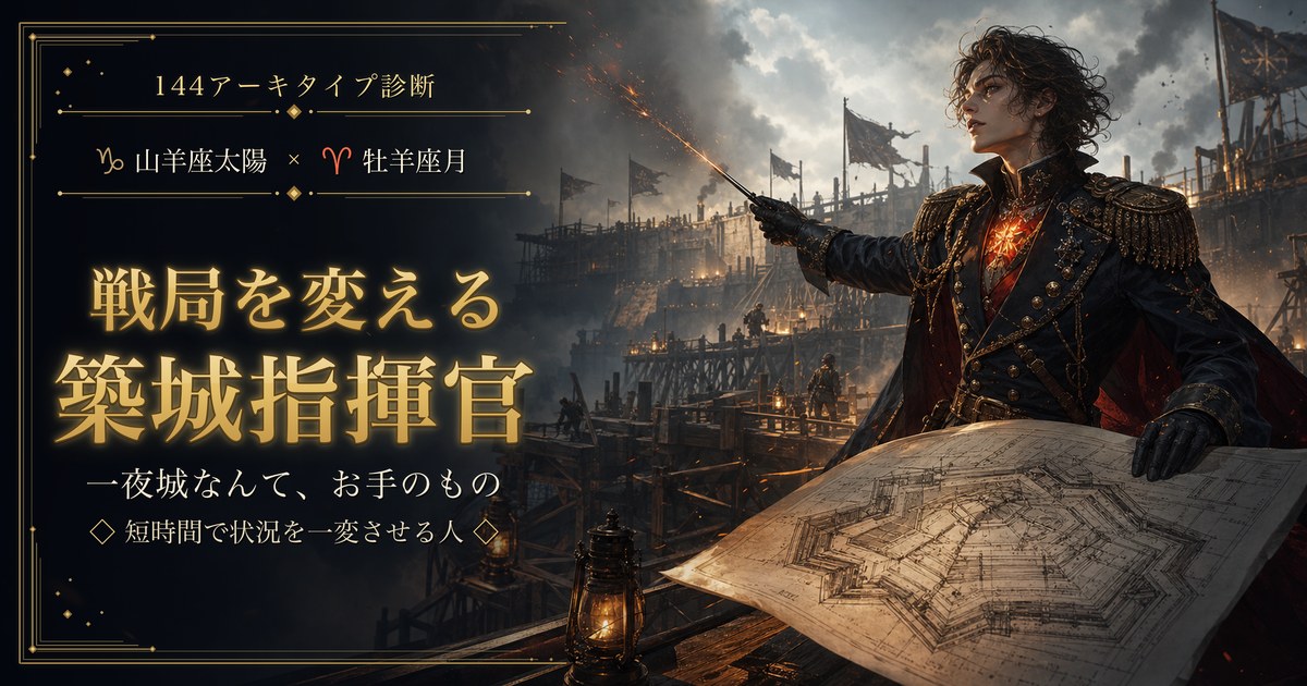 山羊座 × 牡羊座 — 戦局を変える築城指揮官