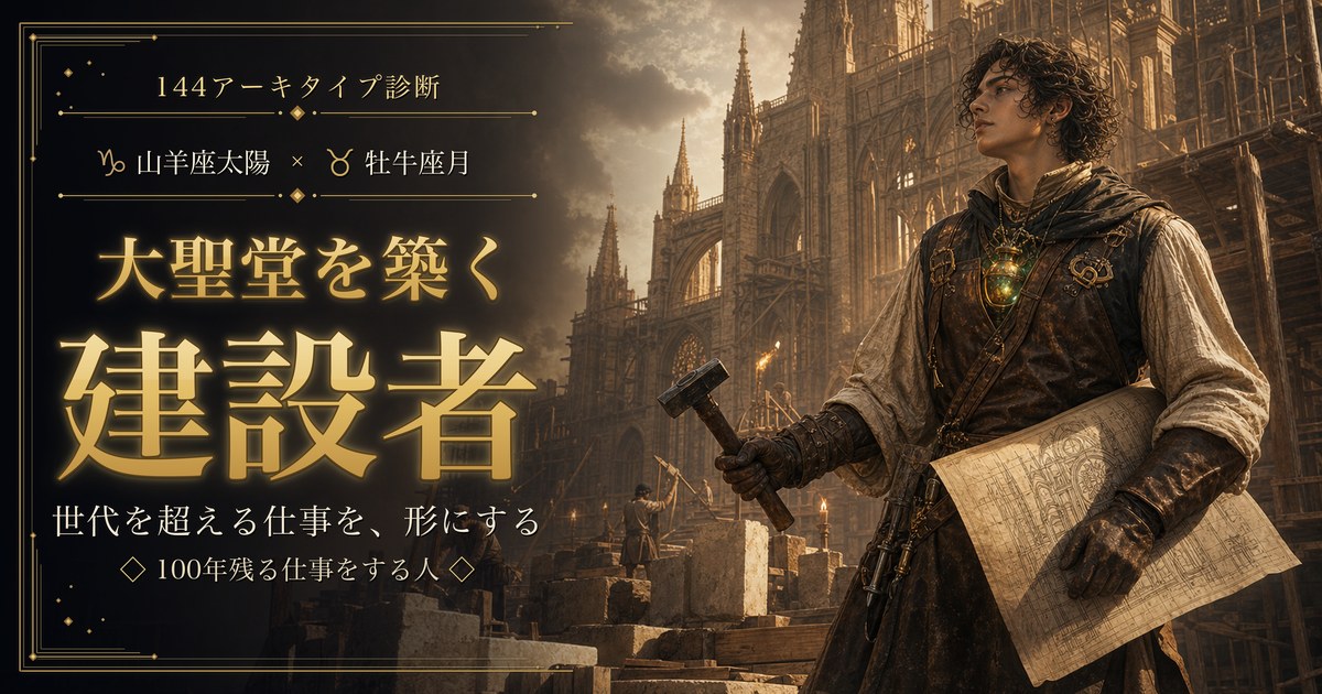 山羊座 × 牡牛座 — 大聖堂を築く建設者