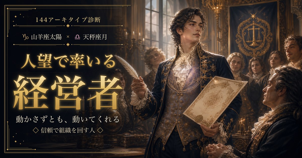 山羊座 × 天秤座 — 人望で率いる経営者