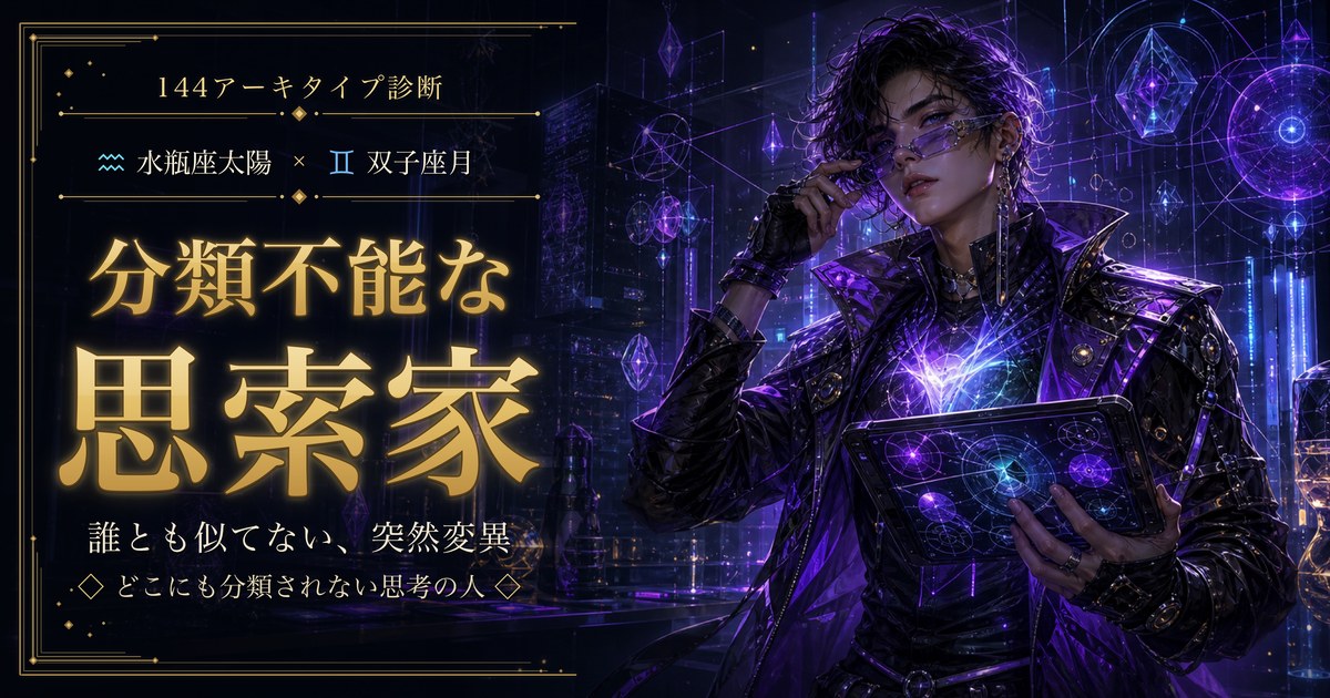 水瓶座 × 双子座 — 分類不能な思索家