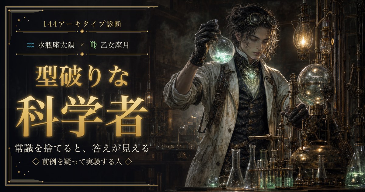 水瓶座 × 乙女座 — 型破りな科学者