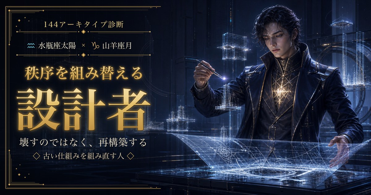 水瓶座 × 山羊座 — 秩序を組み替える設計者